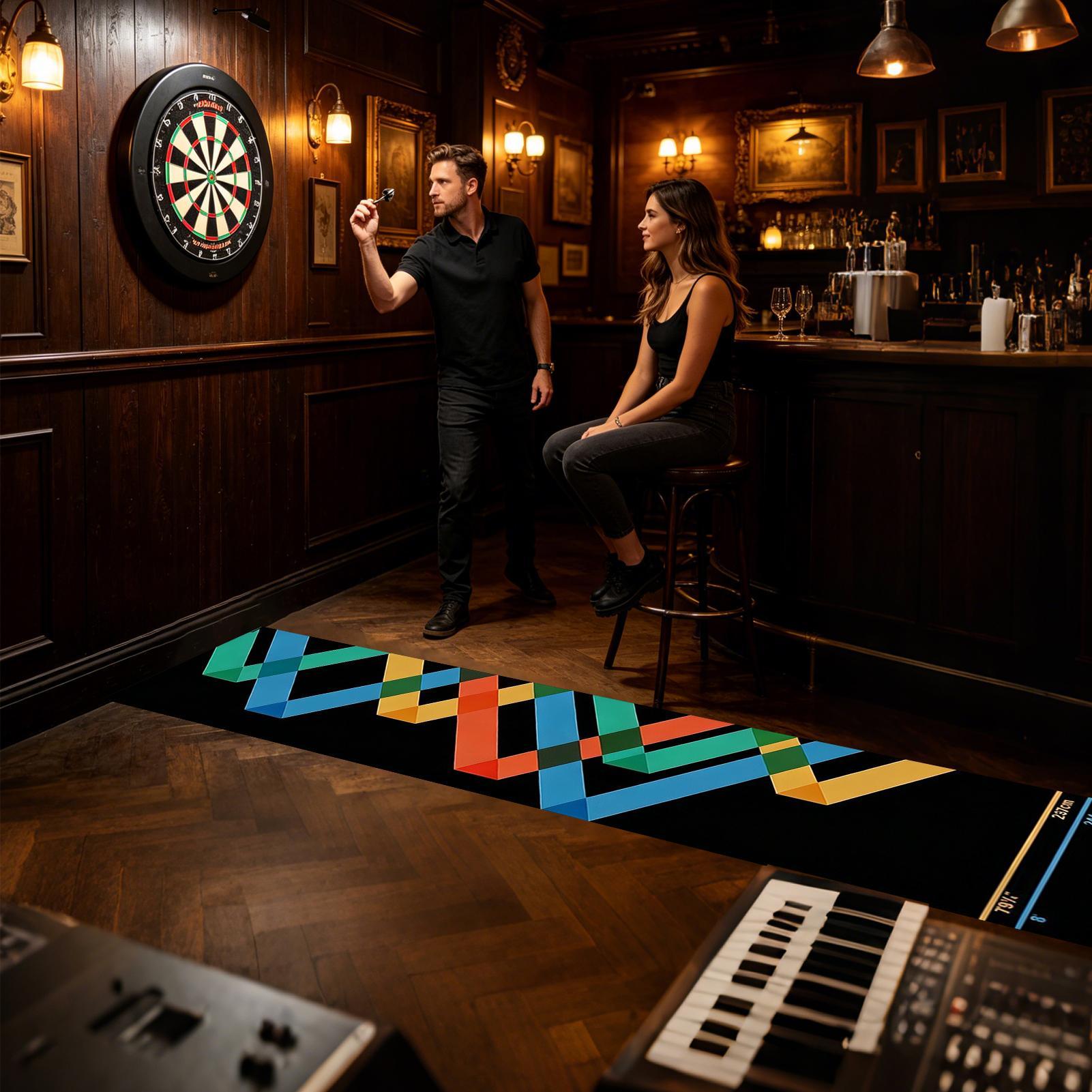 Dart Mat With Throw Line Cryst - огляд і ціна Throw Distance Board