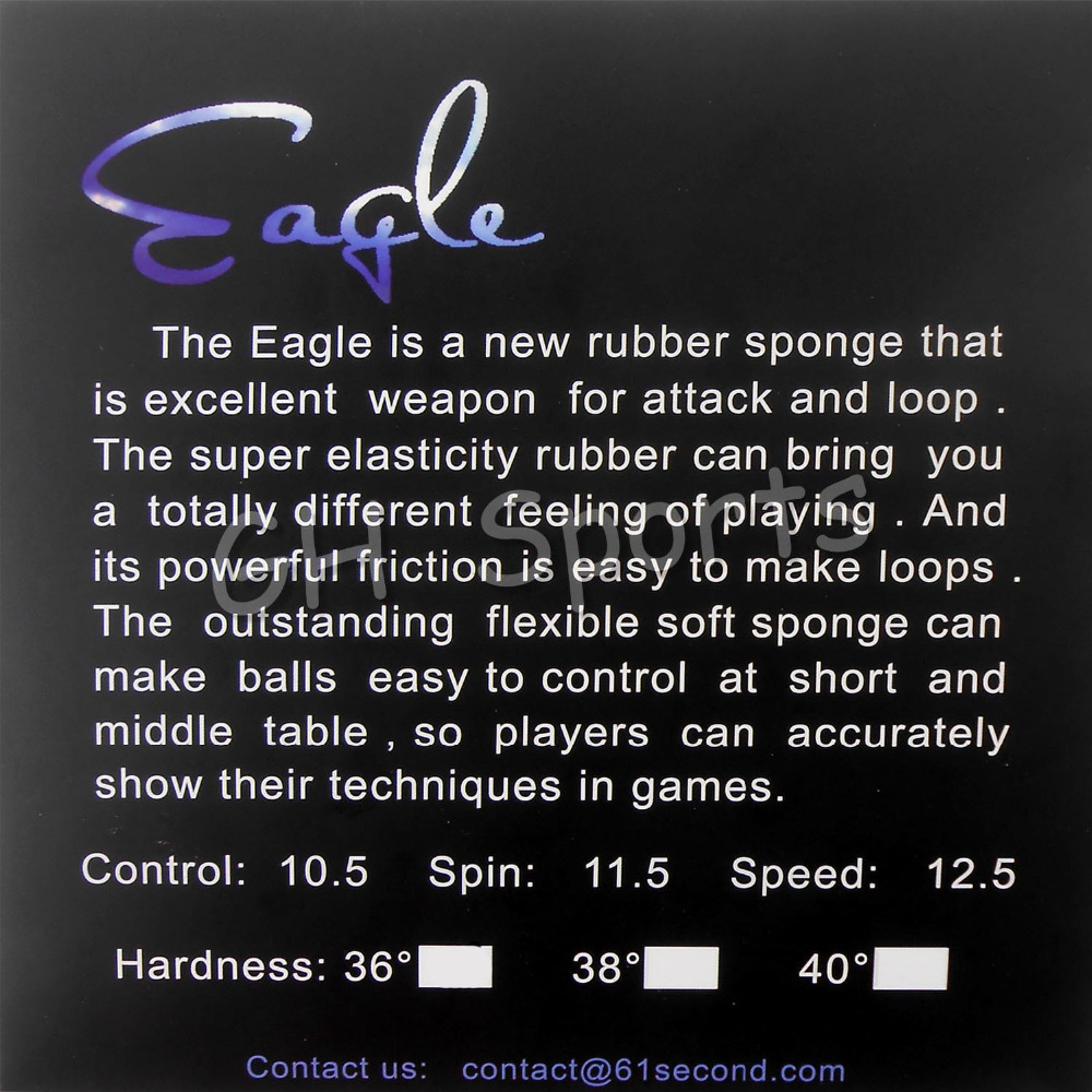 61second Eagle Pips in Table T - огляд і ціна Table Tennis Forehand