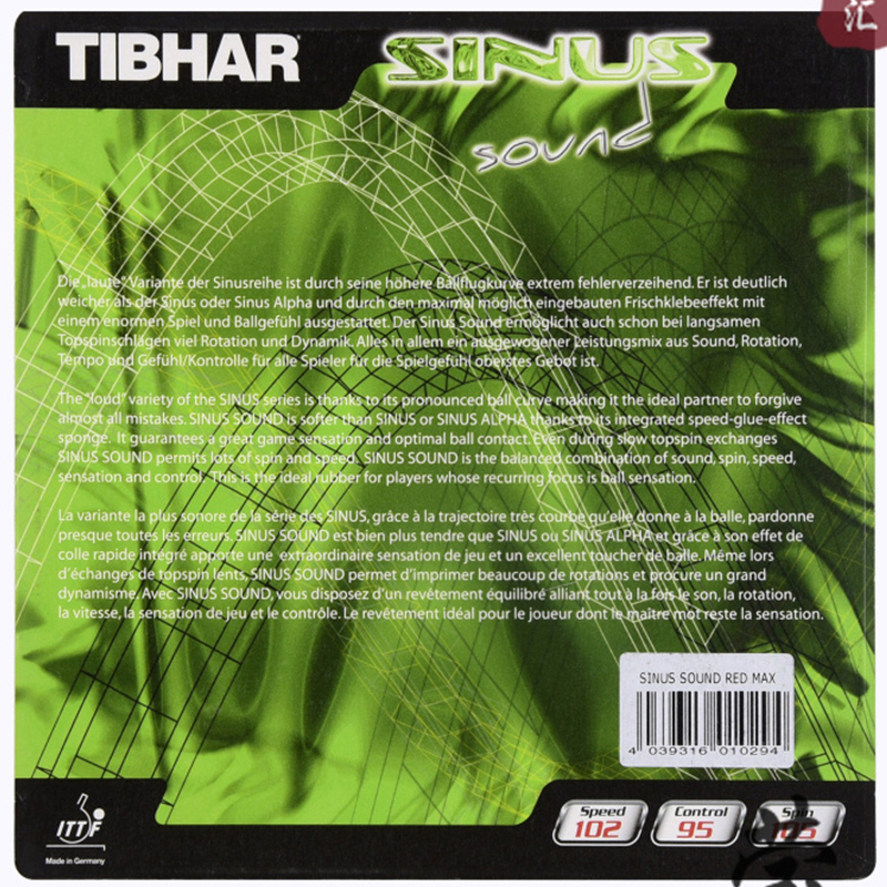 Origianl Tibhar SINUS SOUND pi - огляд і ціна Table Tennis Germany