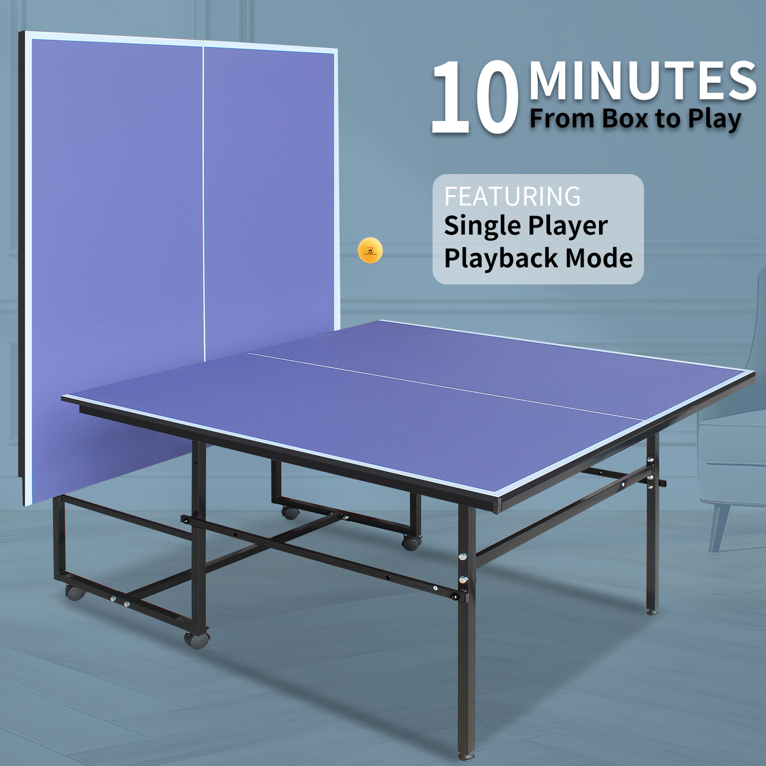 9 x 4.1 ft Blue Foldable Table - огляд і ціна Table Tennis Net Set