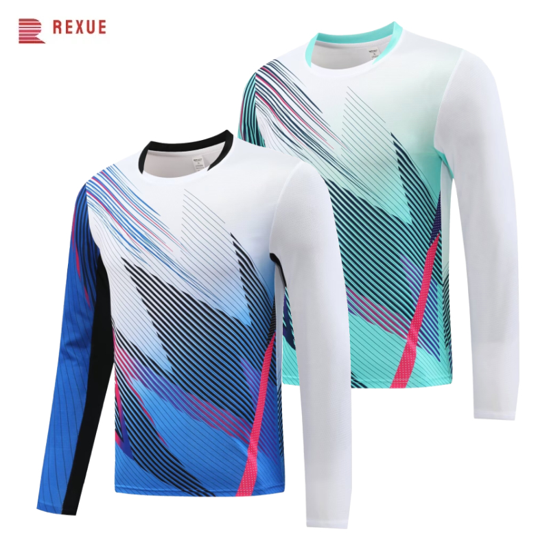 Long Sleeve Badminton Shirt Un - огляд і ціна Table Tennis Uniform