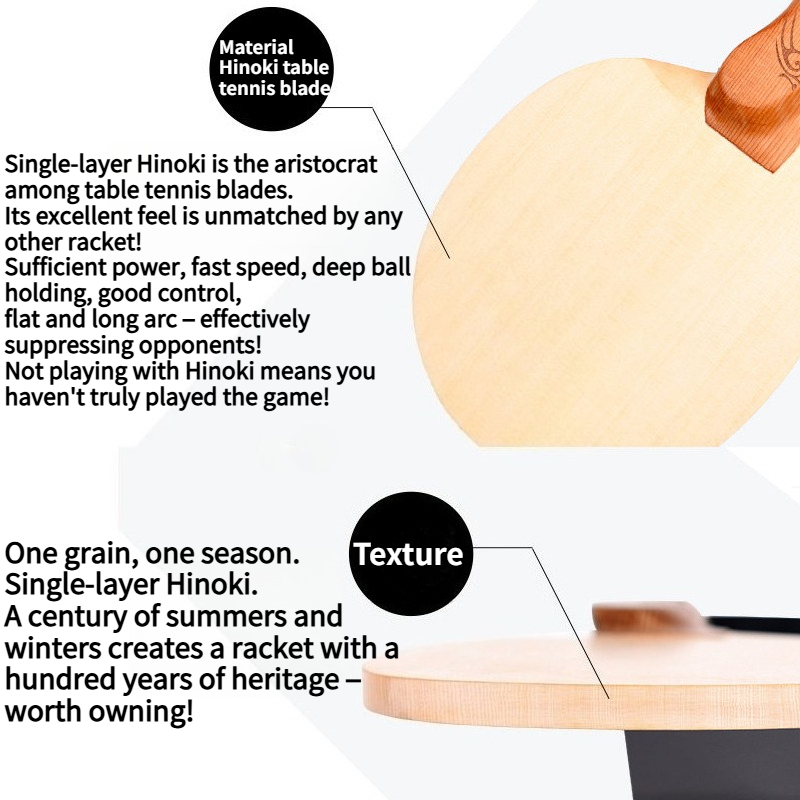 Shenlongmu 1-Ply Hinoki Table  - огляд і ціна Table Tennis In Chinese